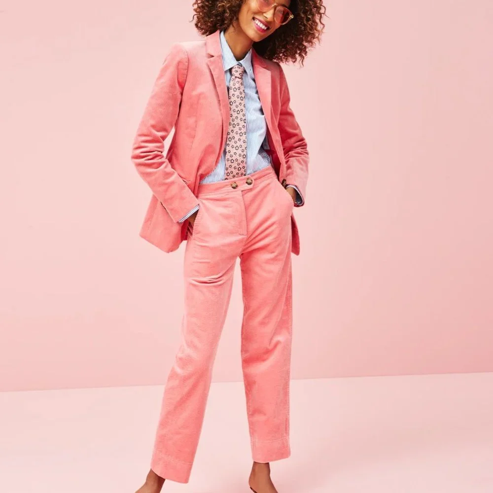 NWOT J. Crew Parke Corduroy blazer in pale blush pink TRADE ONLY - Picture 5 of 15